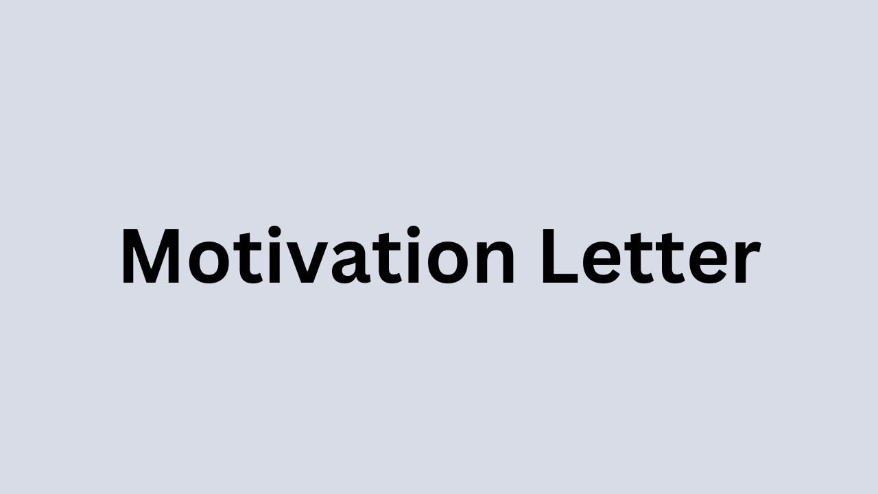 Motivation Letter