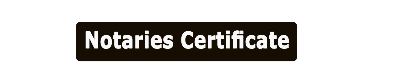 Notaries Certificate